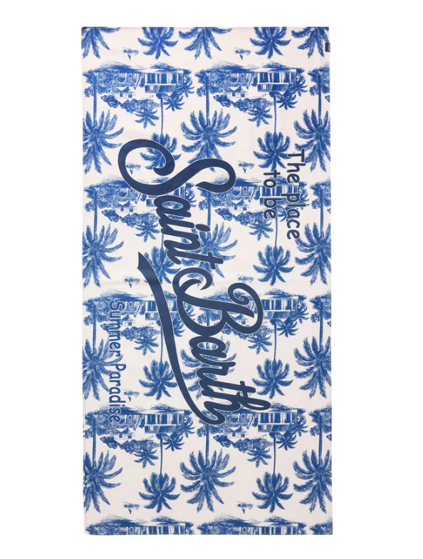 MC2 SAINT BARTH TELO MARE IN MICROFIBRA JOUY PRINT E LOGO