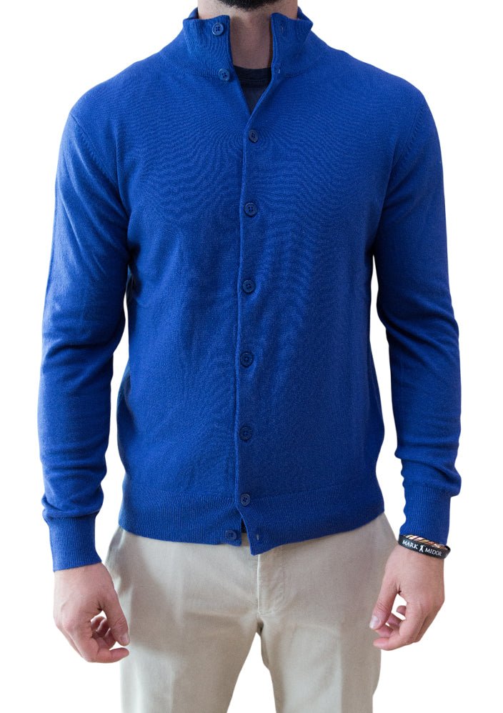 MARK MIDOR CARDIGAN MISTO CASHMERE COLORE BLUETTE