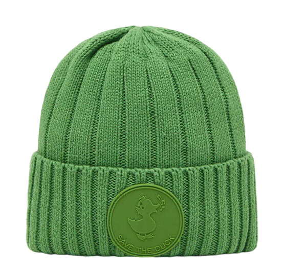 SAVE THE DUCK BERRETTO UNISEX A COSTE VERDE ERBA