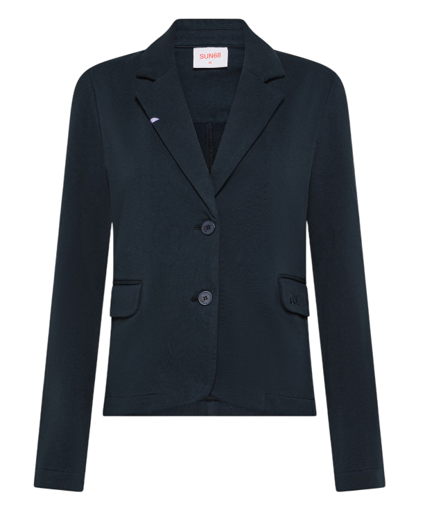 SUN68 DONNA BLAZER IN FELPA DI COTONE BLU NAVY