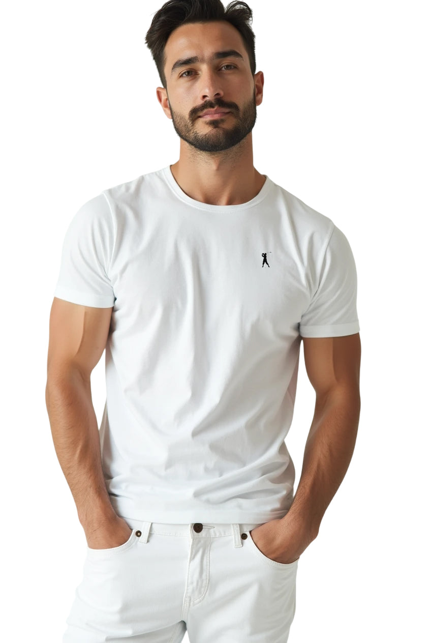 MARK MIDOR T-SHIRT IN MISTO COTONE COLORE BIANCO