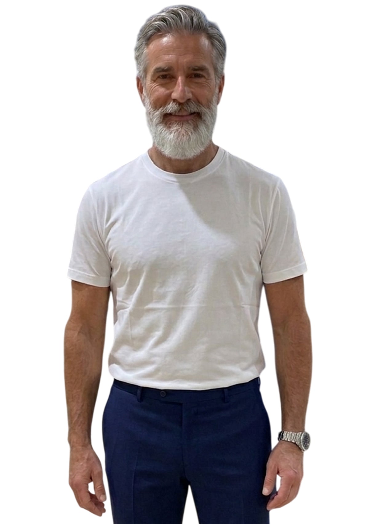 MARK MIDOR TSHIRT IN TESSUTO TECNICO TENCEL COLORE BIANCO