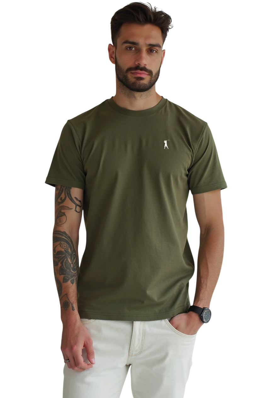 MARK MIDOR T-SHIRT IN MISTO COTONE COLORE VERDE MILITARE