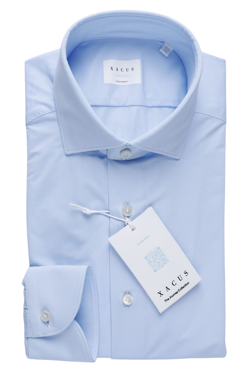 XACUS CAMICIA ACTIVE SHIRT EVOLUTION FIT CELESTE