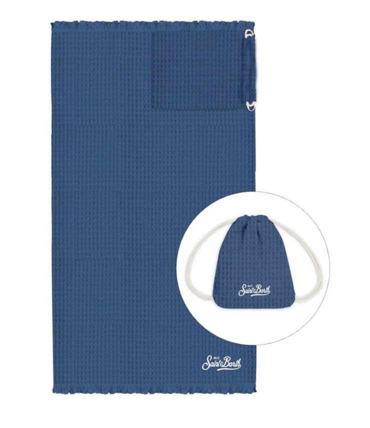 MC2 SAINT BARTH TELO MARE FOUTASAC WAFFLE 61 EMB AZZURRO