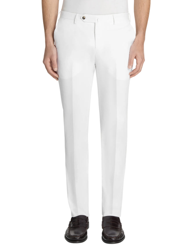 PTO1 PANTALONI UOMO LIGHT STRETCH SATIN BIANCO