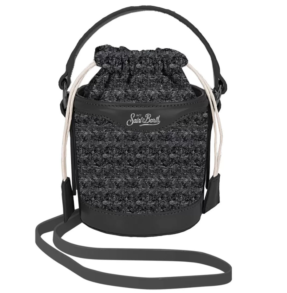 MC2 SAINT BARTH BORSA A SECCHIELLO MILA TWEED NERO