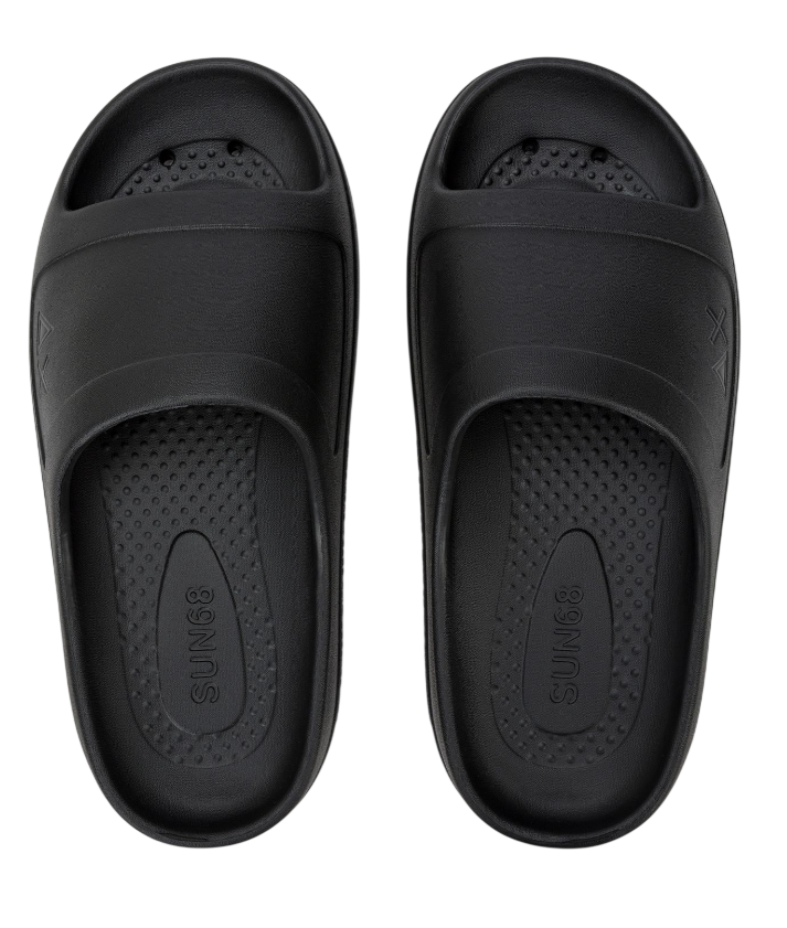 SUN68 DONNA CIABATTE MONOBLOCK IN PU NERO