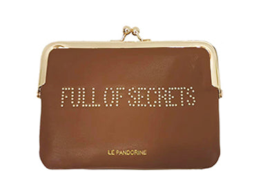 LE PANDORINE POCHETTE PAM CLUTCH SECRETS TOBACCO