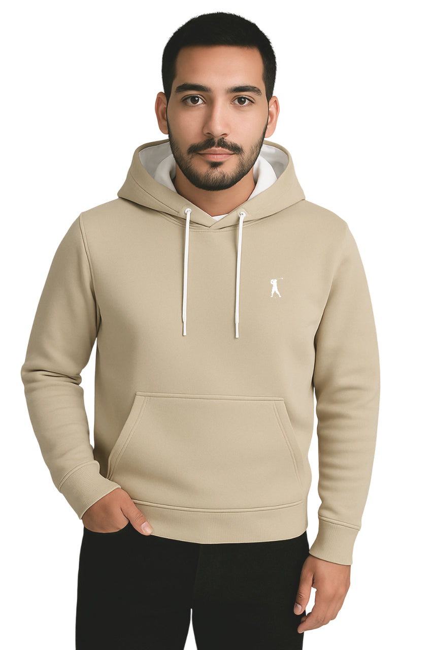 MARK MIDOR FELPA IN COTONE CON CAPPUCCIO A CONTRASTO COLORE AVORIO