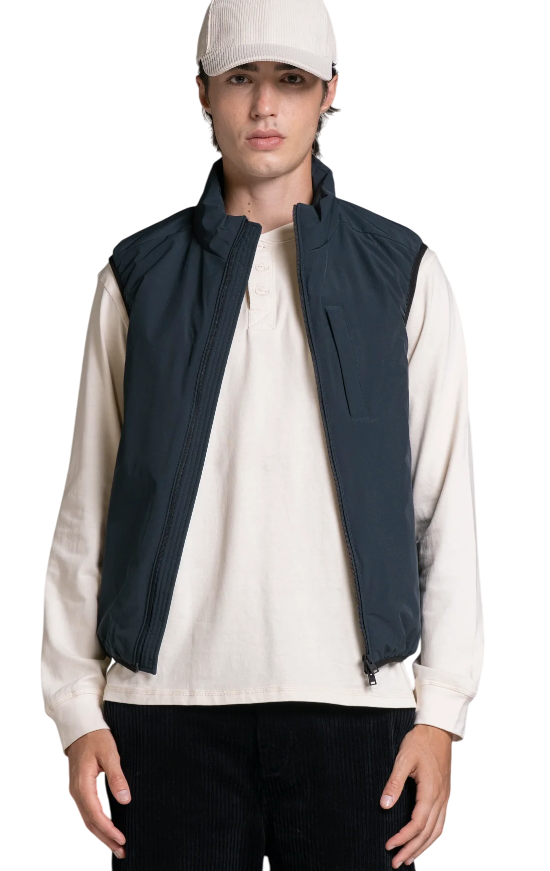 IMPURE BRISTOL GILET IN NYLON BLU NAVY