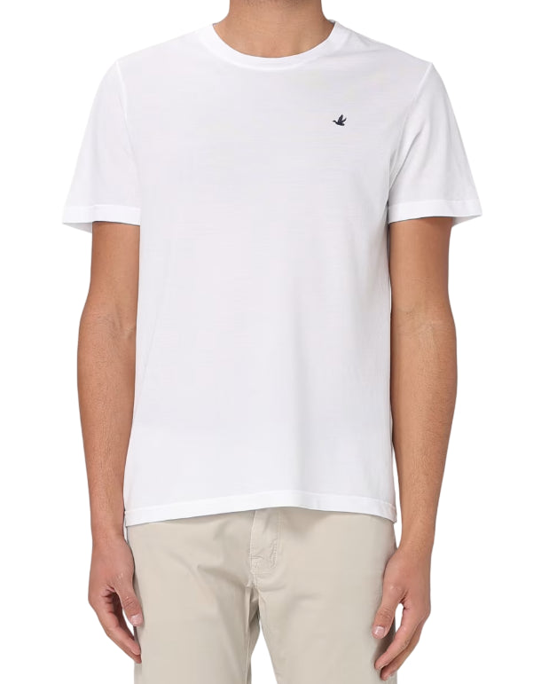 BROOKSFIELD T-SHIRT LIGHT PIQUET DI COTONE WHITE