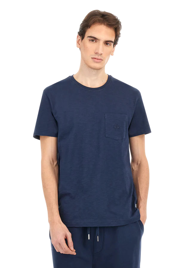 LA MARTINA T-SHIRT TUAN IN COTONE JERSEY REGULAR FIT BLU NAVY
