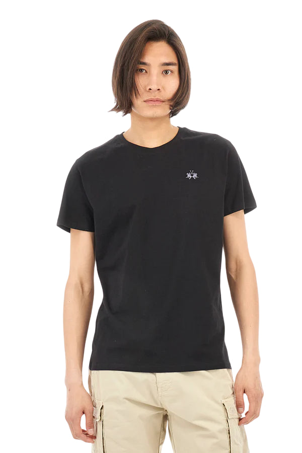 LA MARTINA T-SHIRT UOMO SERGE REGULAR FIT NERO