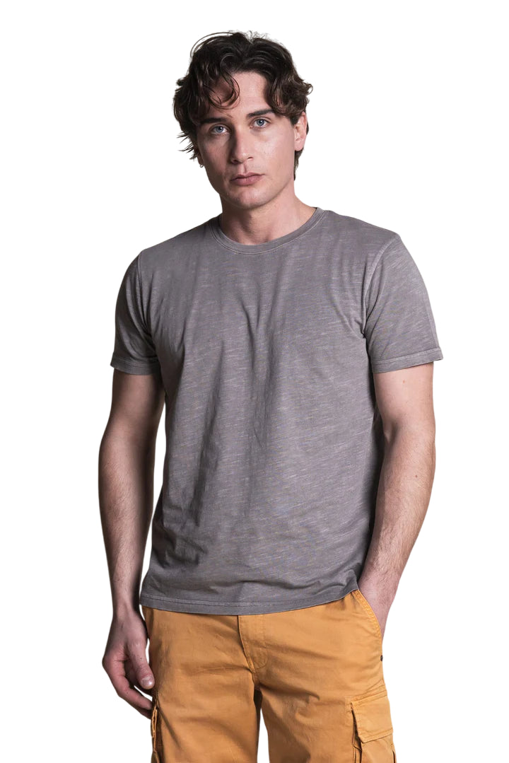 IMPURE T.SHIRT 100% COTONE SLUB REGULAR FIT GREY ROCK