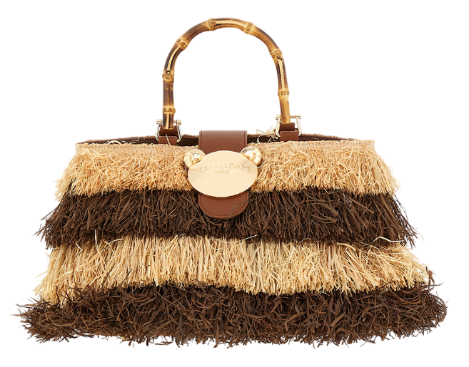 RUE MADAME PARIS BORSA A SECCHIELLO RIAD FRINGES BASKET BROWN