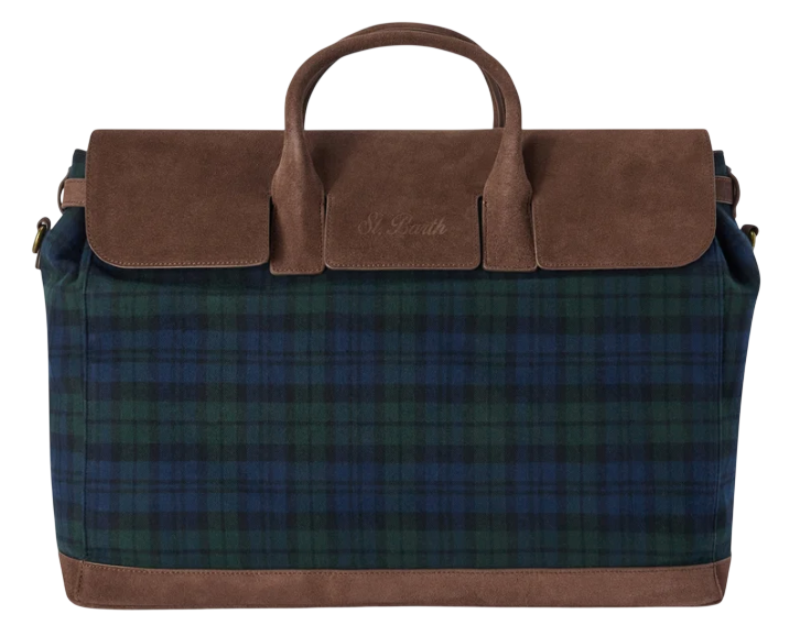 MC2 SAINT BARTH BORSA DA VIAGGIO GENTLEMAN CON STAMPA TARTAN