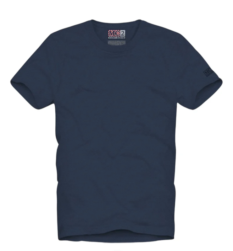 MC2 SAINT BARTH T-SHIRT UOMO IN PIQUET TECNICO CALYPSO BLU NAVY