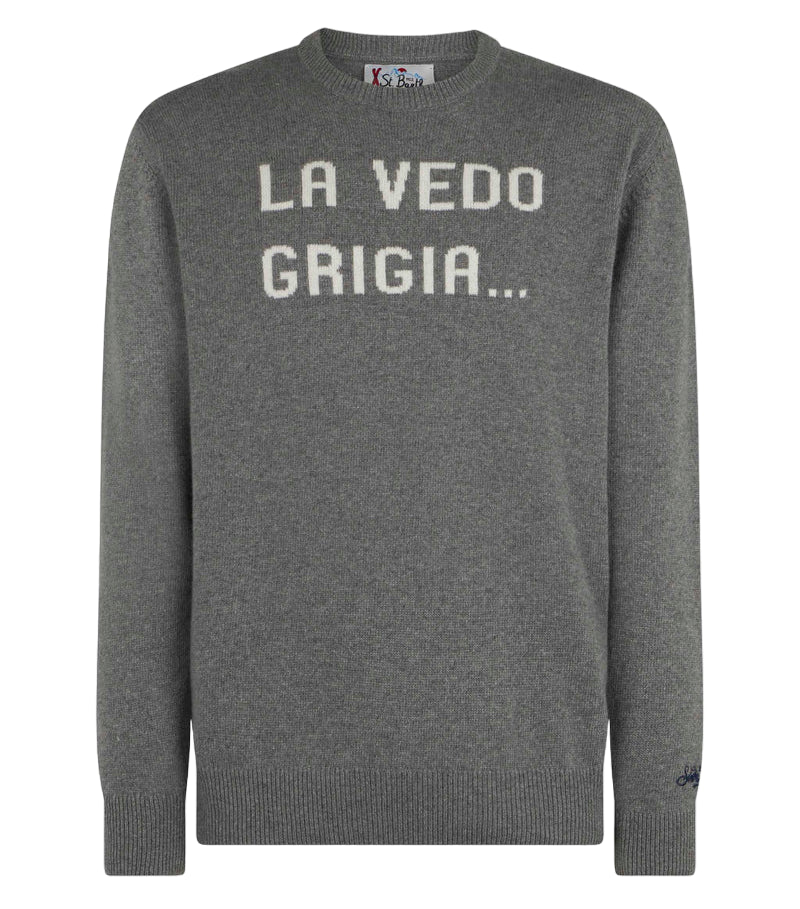 MC2 SAINT BARTH MAGLIA UOMO GIROCOLLO LA VEDO GRIGIA