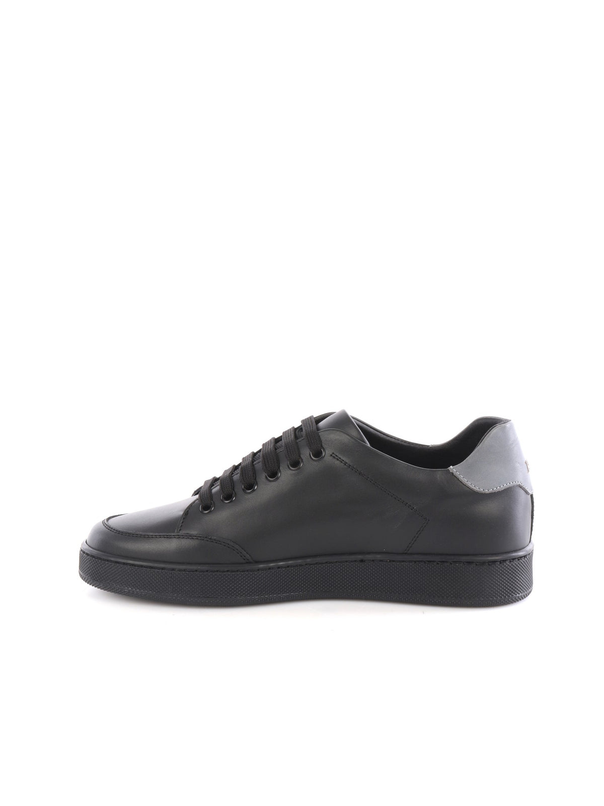 MARK MIDOR SNEAKERS NEW JERSEY IN PELLE DI VITELLO COLORE NERO & GRIGIO SCURO