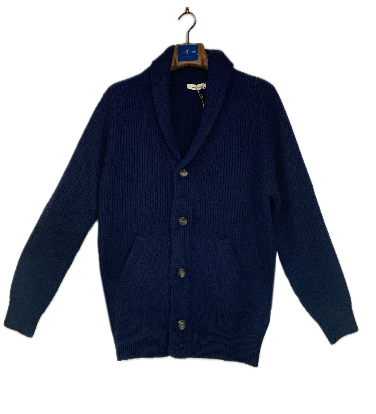 MARK MIDOR CARDIGAN IN CASHMERE SUPERSOFT BLU NAVY