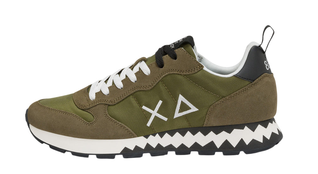 SUN68 SNEAKERS UOMO TOM SNAKE VERDE MILITARE