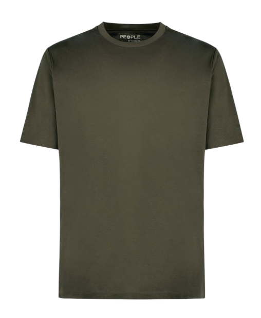 PEOPLE OF SHIBUYA T-SHIRT SHIKO IN JERSEY ELASTICIZZATO COLORE GREEN