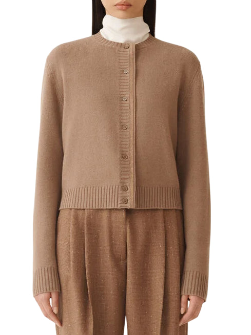 FABIANA FILIPPI CARDIGAN IN PLATINUM MARRONE