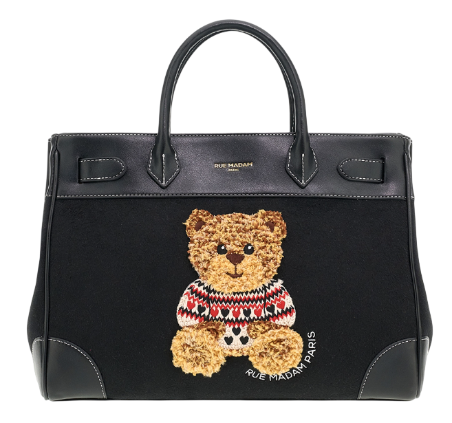 RUE MADAM PARIS BORSA MARVIN LOVE TOTE BLACK