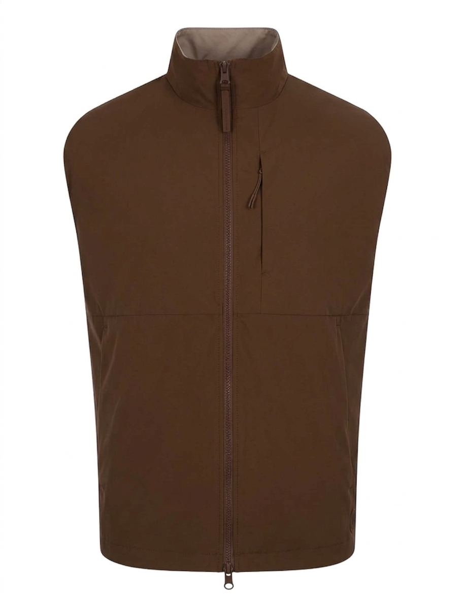 PEOPLE OF SHIBUYA GILET TECNICO ICHI COLORE TOBACCO