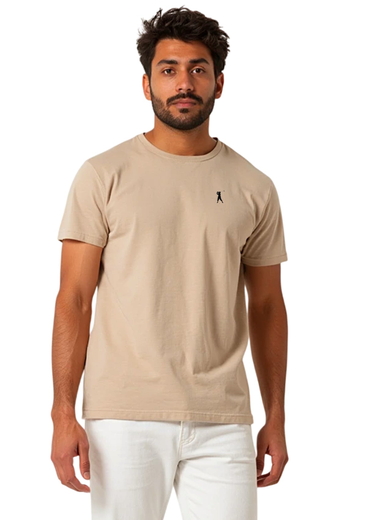 MARK MIDOR T-SHIRT IN COTONE FILO DI SCOZIA SABBIA