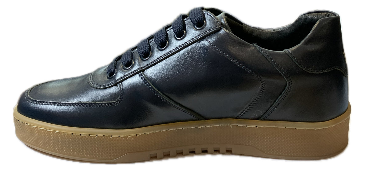 MARK MIDOR SNEAKERS IN PELLE LISCIA BLU