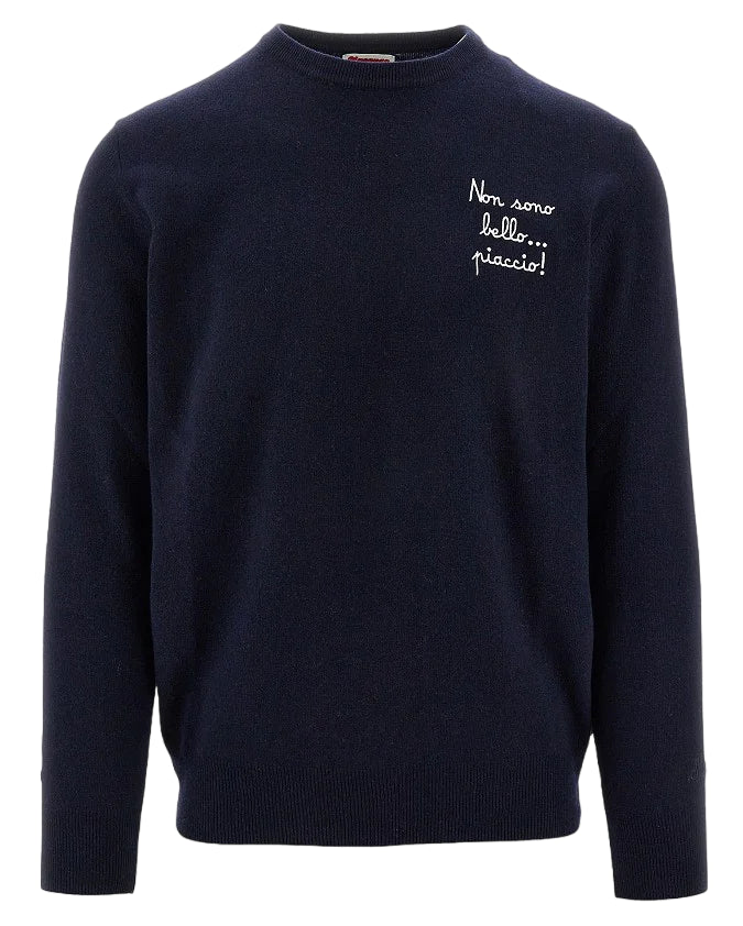 MC2 SAINT BARTH UOMO PULLOVER VACANZE DI NATALE NON SONO BELLO BLU