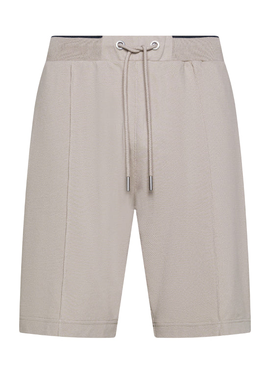 SUN68 UOMO PANTALONCINI PIQUET SMALL STRIPES FLEECE STONE