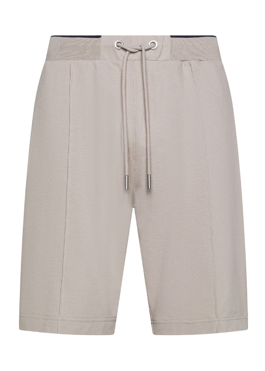 SUN68 UOMO PANTALONCINI PIQUET SMALL STRIPES FLEECE STONE