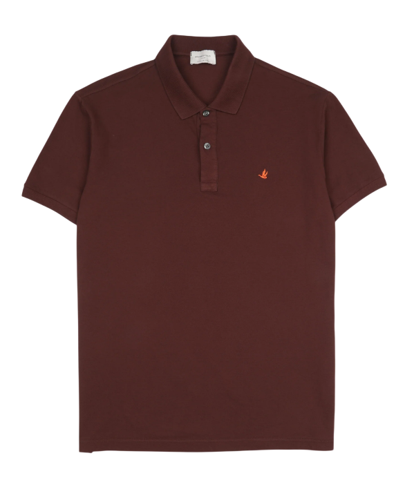 BROOKSFIELD POLO IN PIQUET DI COTONE CON LOGO RICAMATO COLORE MARRONE AFRICA
