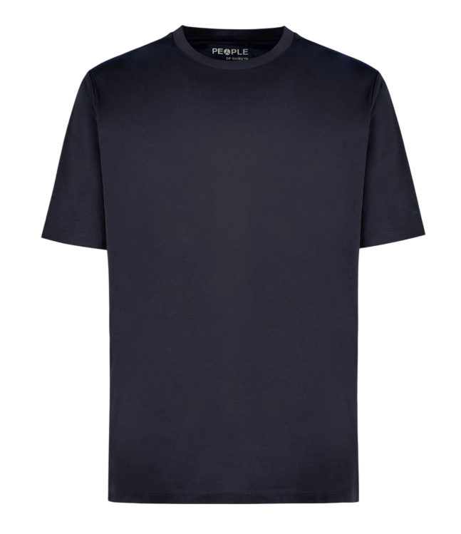PEOPLE OF SHIBUYA T-SHIRT SHIKO IN JERSEY ELASTICIZZATO COLORE NAVY BLUE