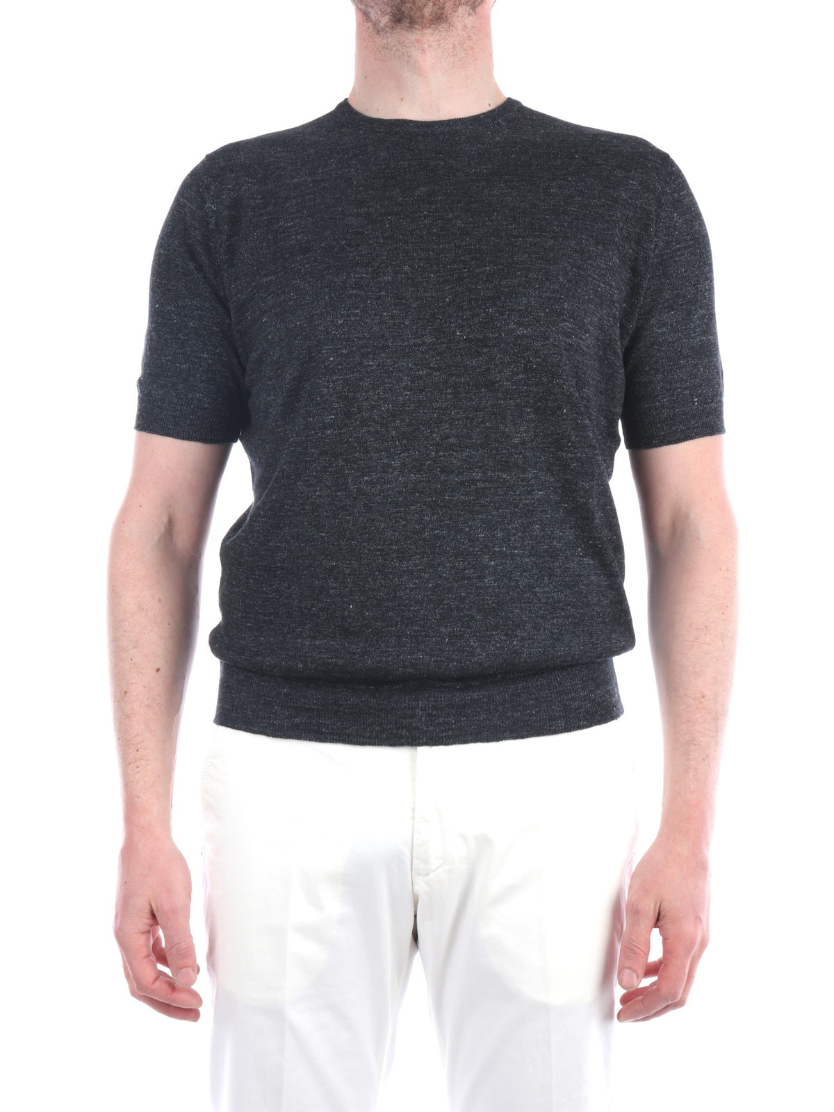 T-SHIRT IN LINO ANTRACITE