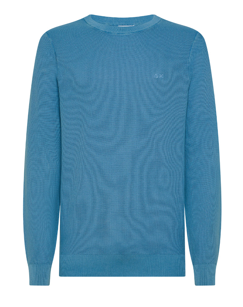 SUN68 UOMO MAGLIA SWEATER VINTAGE AVIO