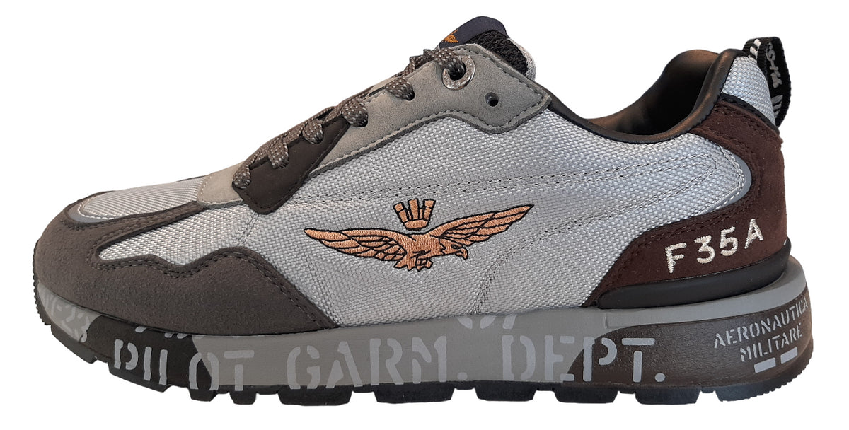 AERONAUTICA MILITARE SNEAKERS COLORE BROWN WHITE 94548