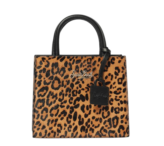 MC2 SAINT BARTH BORSA SHOP MINI LEO IN PELLE ANIMALIER