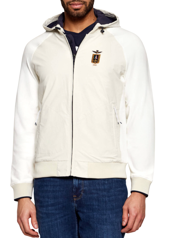 AERONAUTICA MILITARE GIUBBINO MODELLO BOMBER GHIACCIO OFF WHITE