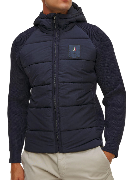 AERONAUTICA MILITARE GIACCA IMBOTTITA IN NYLON E MAGLIA BLU NAVY