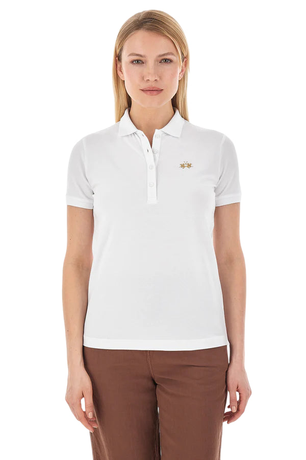 LA MARTINA POLO DONNA AMALIA REGULAR FIT OPTIC WHITE