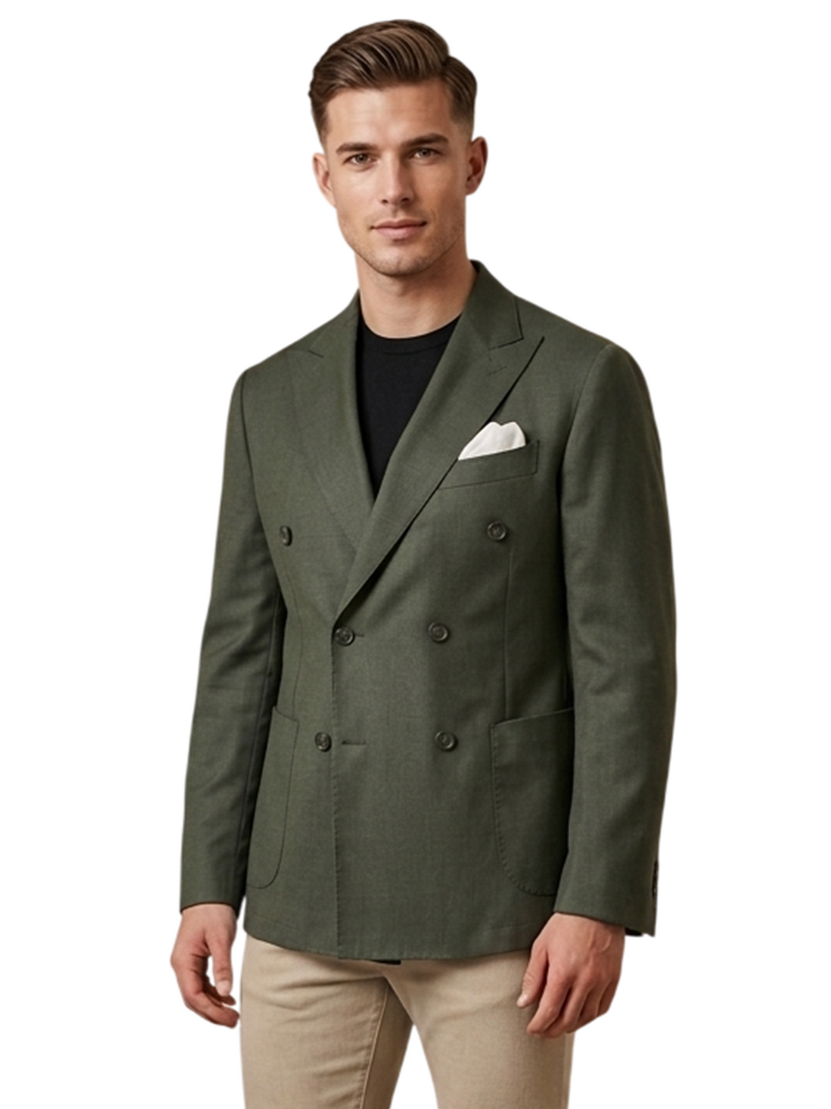 MARK MIDOR GIACCA DOPPIO PETTO TESSUTO LISCIO COLORE VERDE
