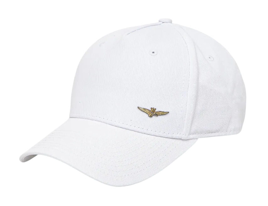 AERONAUTICA MILITARE CAPPELLO BASICO CON AQUILA IN METALLO OFF WHITE