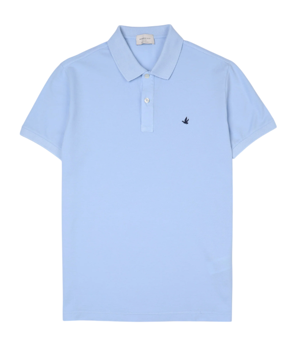 BROOKSFIELD POLO IN PIQUET DI COTONE CON LOGO RICAMATO COLORE IRIS