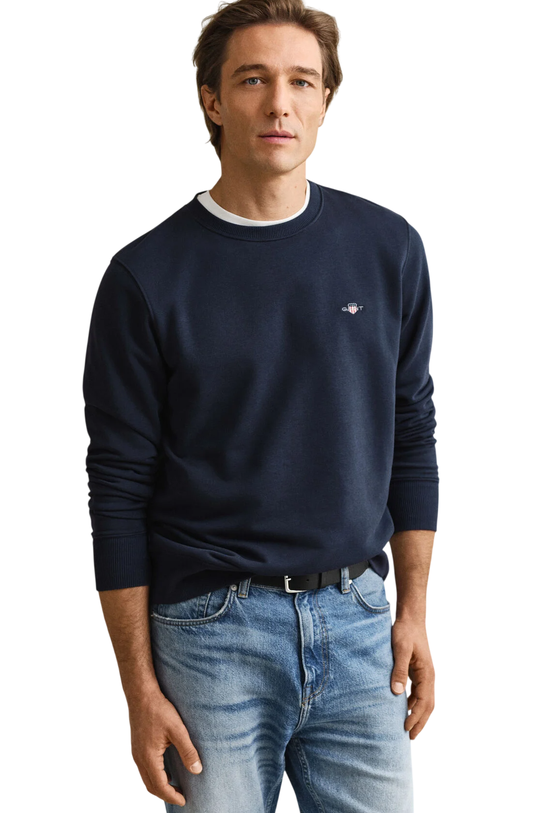 GANT FELPA SHIELD GIROCOLLO EVENING BLUE