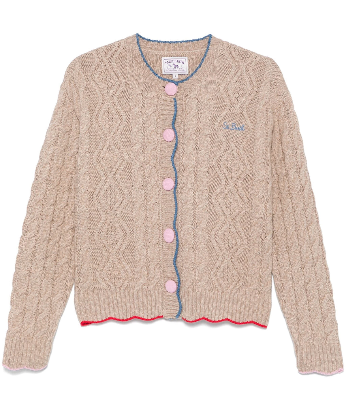 MC2 SAINT BARTH DONNA CARDIGAN MALLERY BEIGE