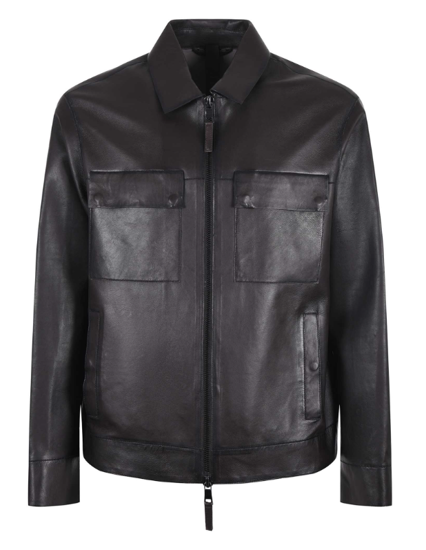 THE JACK LEATHERS GIUBBOTTO ALICANTE IN NAPPA 100% PELLE BLACK